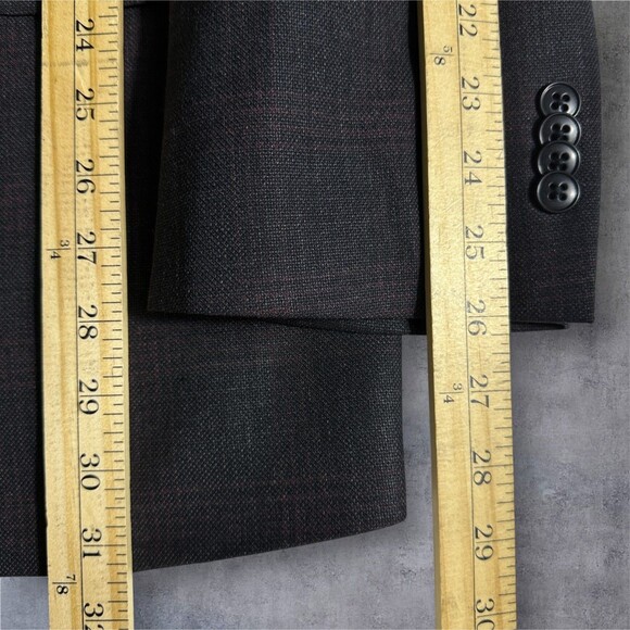 KENNETH COLE 52R Gray Wool Mens Blazer Sport Coat Two Button Jacket Unstuctured - Picture 9 of 15